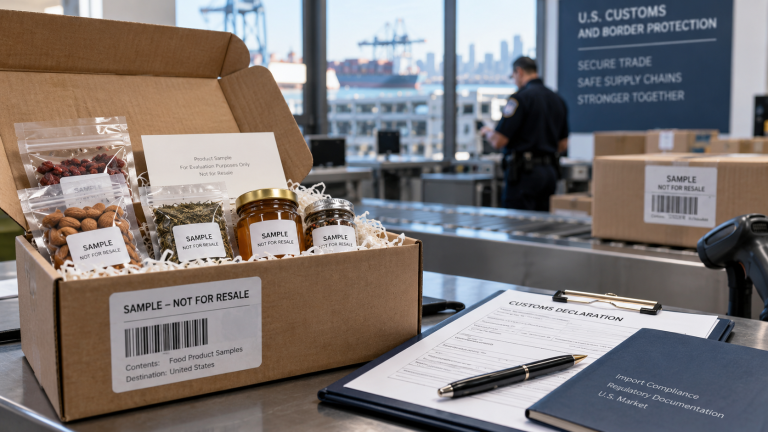 Normativa de envio de muestras de alimentos a Estados Unidos